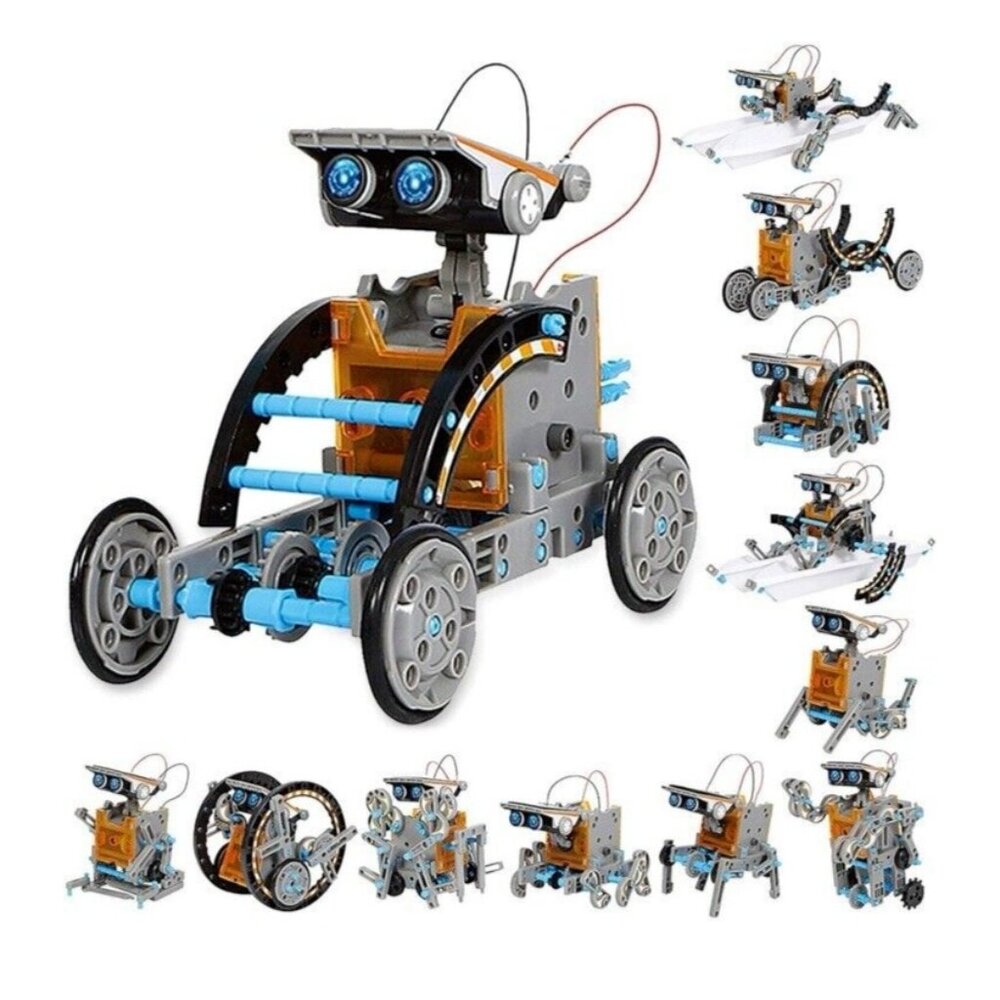 Sillbird STEM Toy 12-in-1 Education Solar Robot Toys Educational Engineer Build